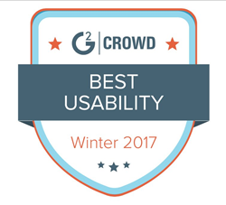 Best Usability - G2 Crowd - Winter 2017