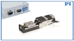 NEW Mini Linear Stage, L-402, shown with PI’s Mercury Servo Controller