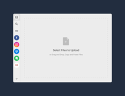 Filestack upload widget dialog initial view