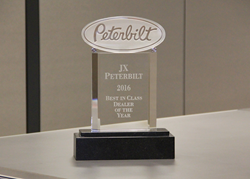 Peterbilt Best in Class Award Given to JX Peterbilt
