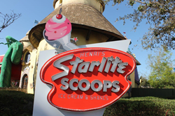 Henri's Starlite Scoops remodel of popular ice cream parlor at charitable resort for wish children honors Founder Henri's Landwirth's history with the early space industry