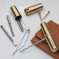 brass capsule EDC multitool