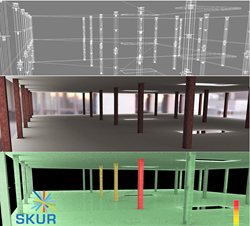 SKUR compares model designs to as-built conditions to provide accurate variance detection
