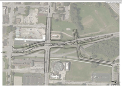Preliminary engineering plans for the transportation project at the Paseo Gateway