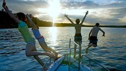 Backroads guests enjoying an afternoon on the Galapagos & Andes multi-sport adventure tour