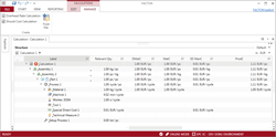 Time savings thanks to calculation structure organization via Excel BoM import