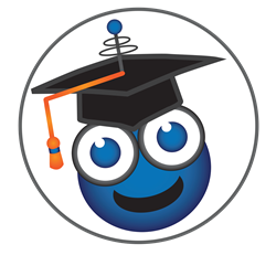 deaffriendly Mascot with graduation cap