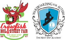 1st Annual Crawfish Boil & Street Fair and the Wakeboarding for Autism Event Logos
