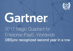 Gartner recognises DBSync, Magic Quadrant for Enterprise iPaaS, Worldwide, 2017