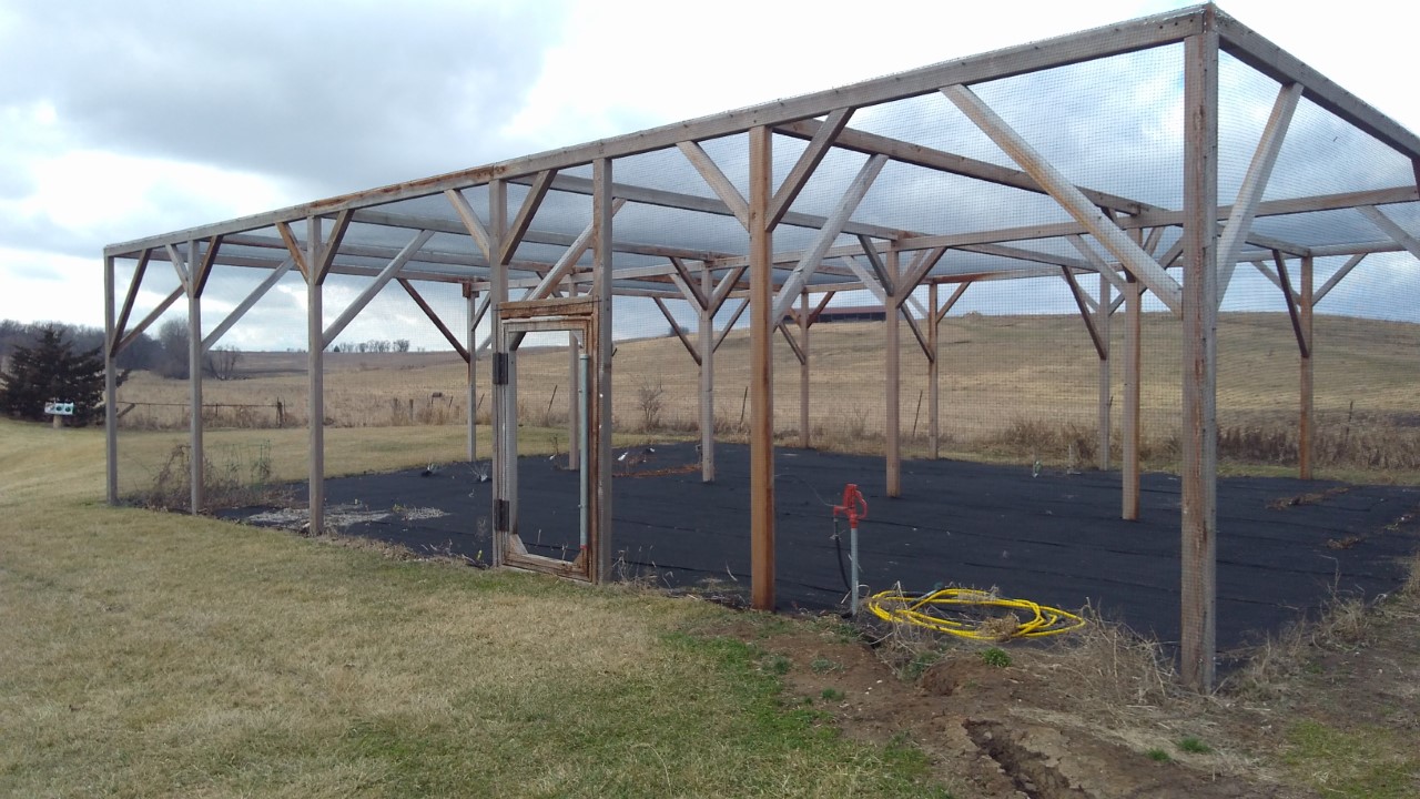 Bird Netting Keeps Birds and Critters out of Plant Nursery