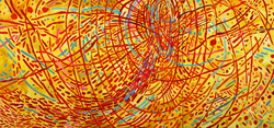 Mildred Thompson, Magnetic Fields (triptych), 1990