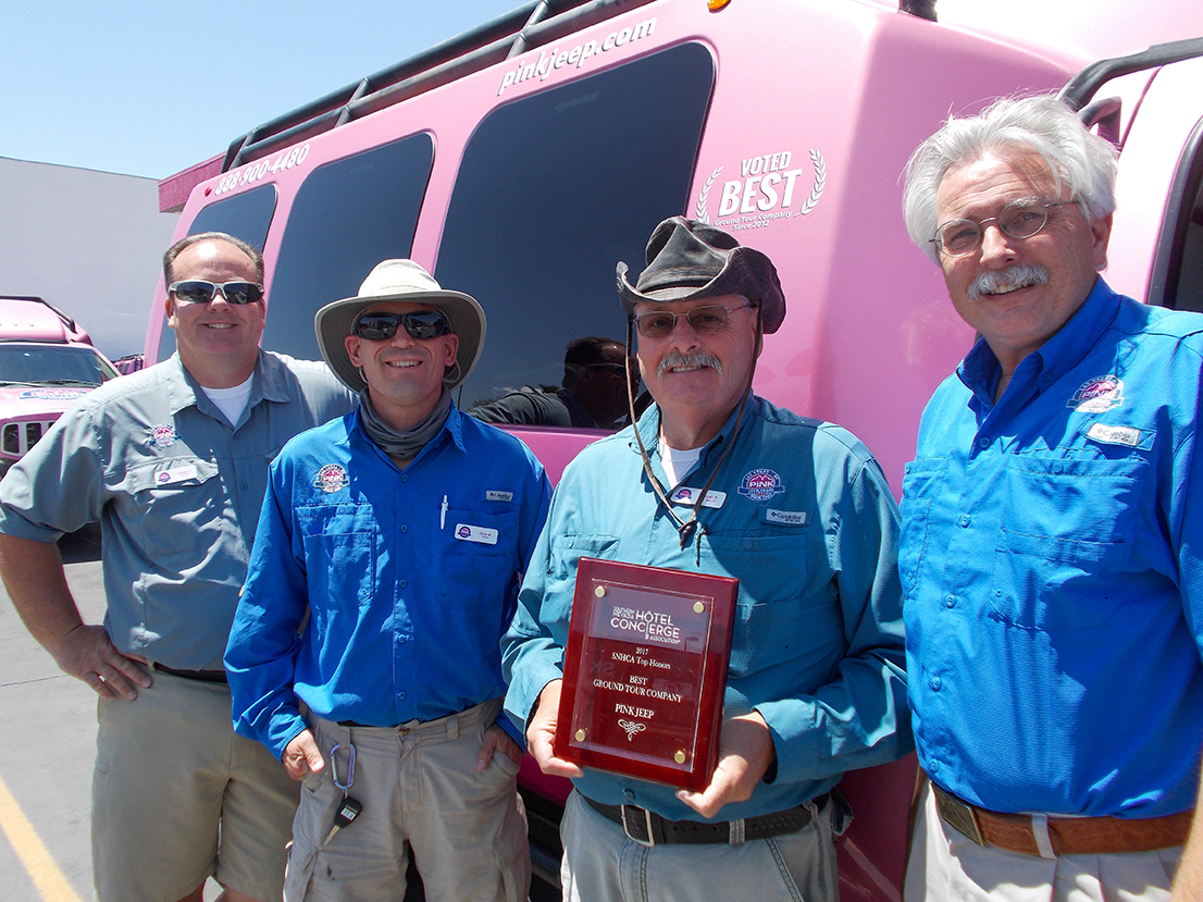 Pink Jeep Tours Wins Prestigious Concierge Award For Sixth Consecutive Year