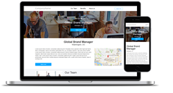 Job ad campaign landing page by career site software