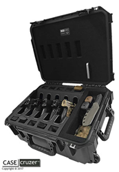 Universal Quick Draw 5 Pack Handgun Case with wheels