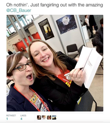 Pic from Christina Bauer's signing at BEA. Her debut tour has been extended to ALA.