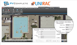 PV Complete's PVCAD tool now includes Unirac's industry-leading ROOFMOUNT product line for streamlined quoting and solar designs done right in AutoCAD
