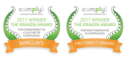 Barclays and First Direct Lending: COMPLY2017 Kraken Awards Winners