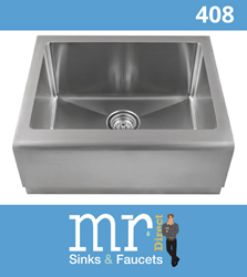 The 408 apron bar sink will be available in August