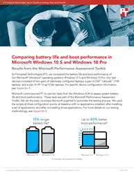 See how Windows 10 S fared in two tests from the Microsoft Performance Assessment Kit