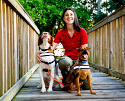 Jamie Katz finds lost pets with the help of her tracking dogs, Fletcher and Gable.