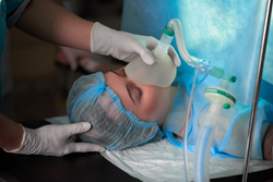 anesthesiologist and patient during surgery