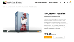 ProQuotes Fashion - Pixel Film Studios Effects - FCPX Plugins and Effects