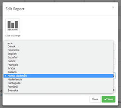 Select the Language for Your Report