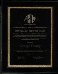 Dr. George K. Chang, The Transtec Group’s Director of Research, is the recipient of the 2017 Billiard-Stubstad Award.