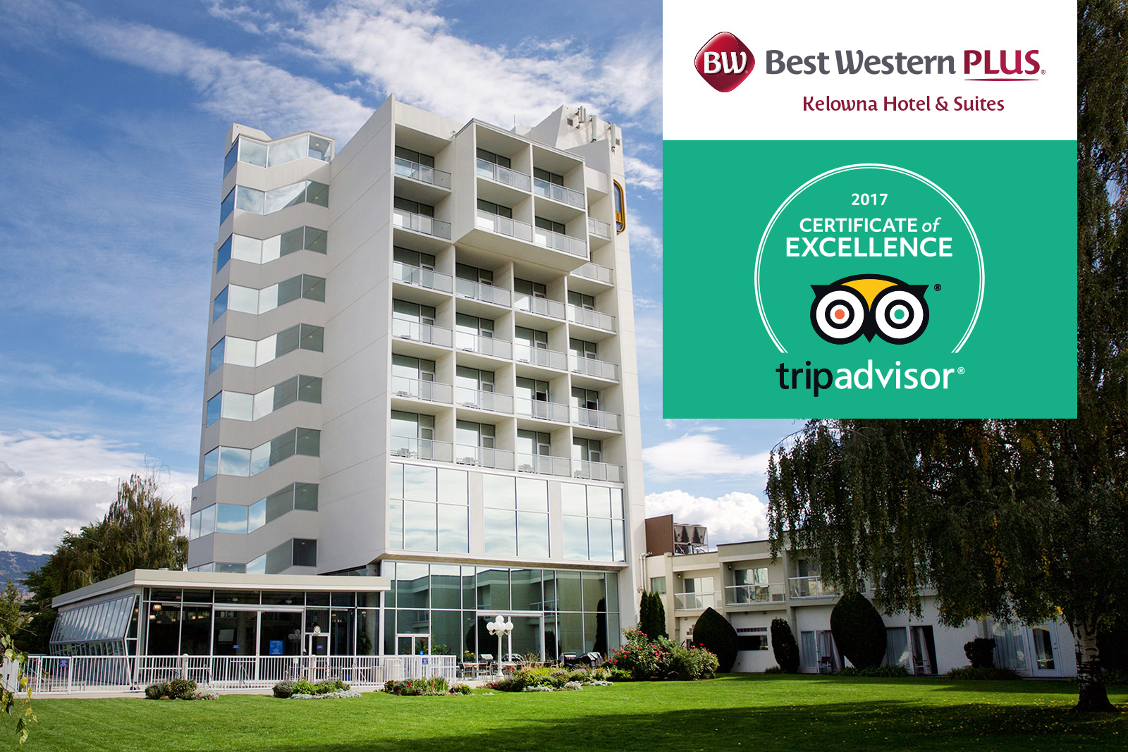 Kelowna Hotel Wins Accolades from Guests and Best Western Hotels & Resorts