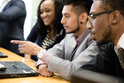 Harlem students at the npower IT training and job placement program