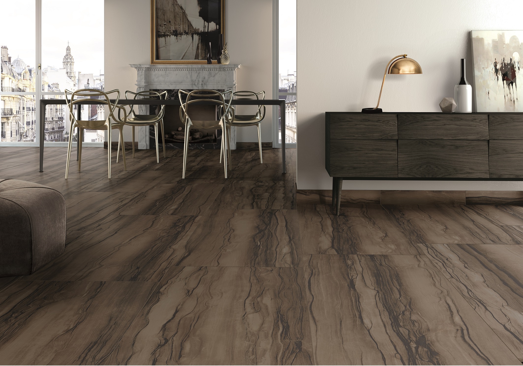 Walker Zanger Recreates Brushed Stone Feel with Porcelain Sequoia