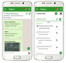 Workforce management with checklists, messaging and checklists with push notifications.