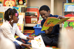 Students Enjoying a Book