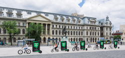 electric advertising bikes by BizzOnWheels
