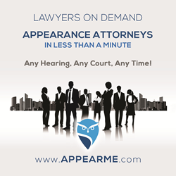 Appearance attorneys on demand