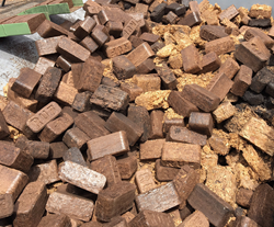 Briquettes made from forest residues