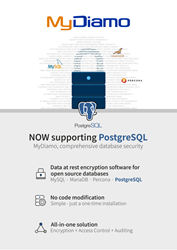 MyDiamo open source database encryption PostgreSQL