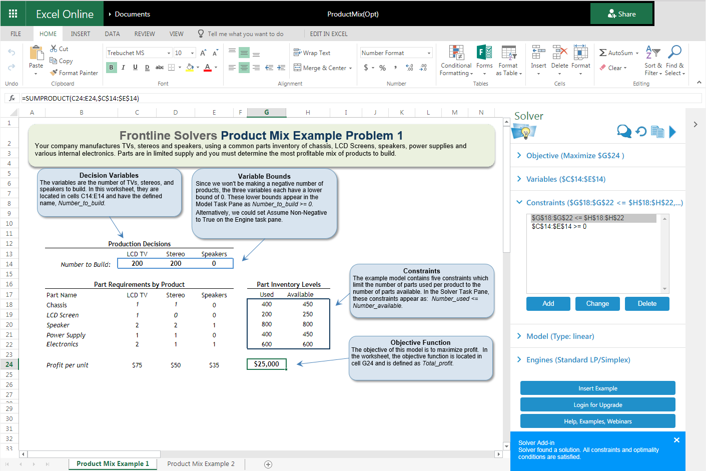 solver add in excel mac