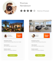Photographer Profiles From the Search Screen