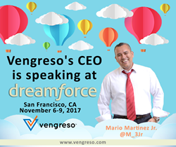 Mario Martinez Jr., Vengreso CEO speaking at Dreamforce 2017