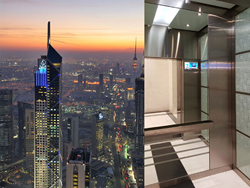 Kuwait skyscraper chooses CAYIN for wireless elevator digital signage solutions.