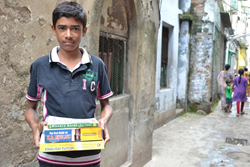 HOPE scholar carries textbooks