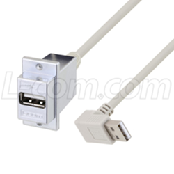 USB 2.0 ECF-Style Panel Mount USB Adapter Cables