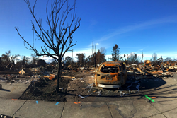 A view of the devastation in the wake of the October firestorm.