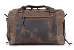 Atlas Executive Athletic Holdall —waxed canvas and full-grain leather