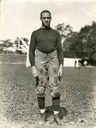 Charles “Pruner” West, Class of 1924, was the first black quarterback to play in the Rose Bowl Game. Washington & Jefferson College played in the Rose Bowl on Jan. 2, 1922.