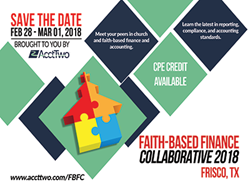 AcctTwo's Faith-Based Finance Collaborative 2018