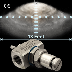 EXAIR's New 1/2 NPT Internal Mix 360 Degree Hollow Circular Pattern Atomizing Spray Nozzle