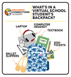 Online school student backpack