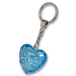 Lefty's logo heartshaped key ring